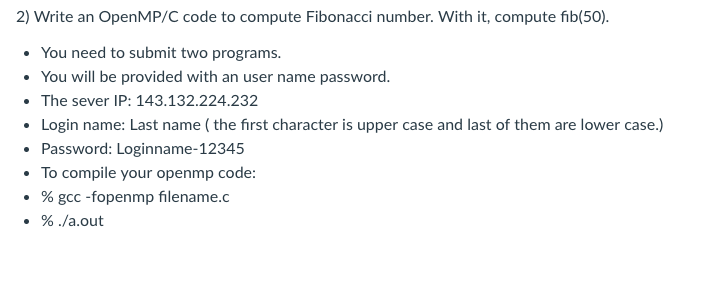 Openmp Fibonacci Series C Program